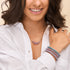 Lilas | Argent sterling .925 | Collier fermoir infini en verre luciole
